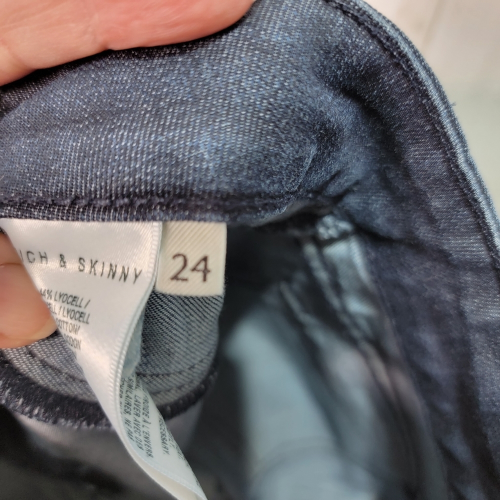 Rich & Skinny Women's Skinny Jeans Indigo Rinse Dark Wash Size 24. - Picture 6 of 7